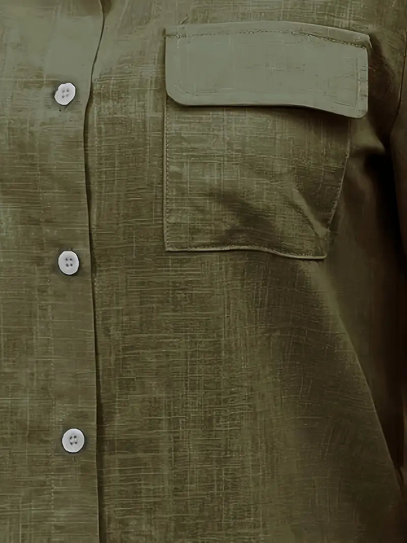 Camisa de algodón con bolsillos