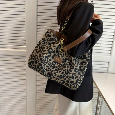 AVA™ | Bolso tote chic de estampado de leopardo
