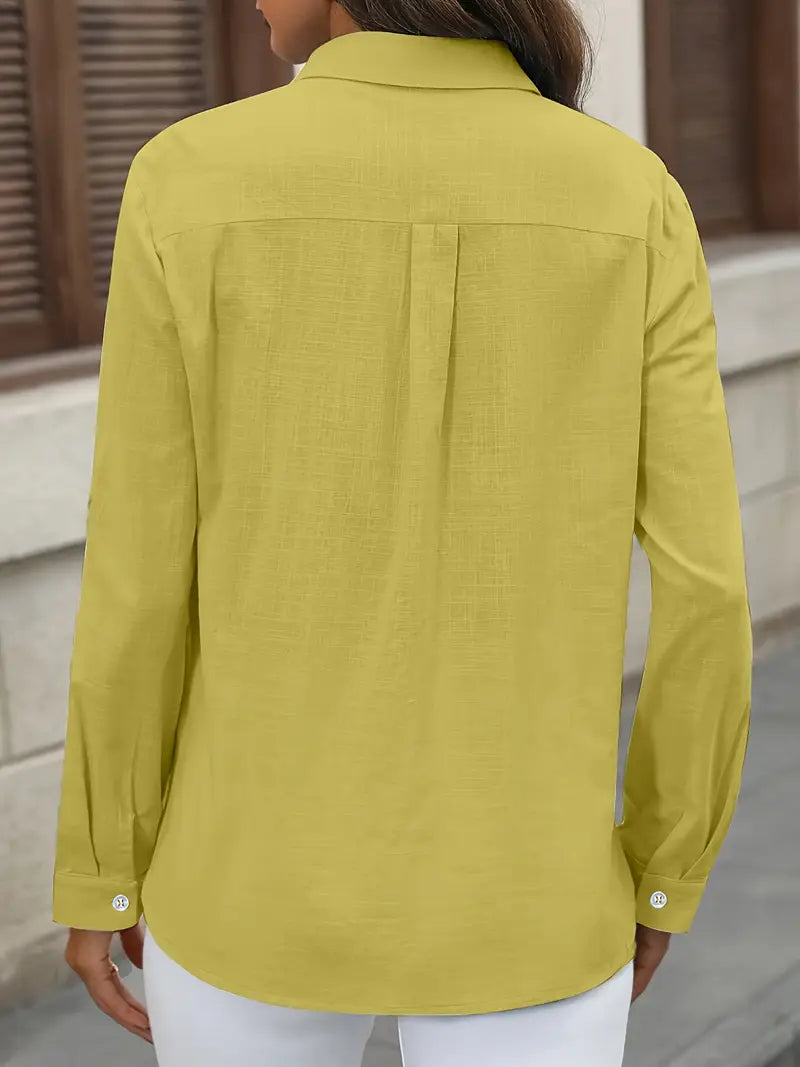 Camisa de algodón con bolsillos
