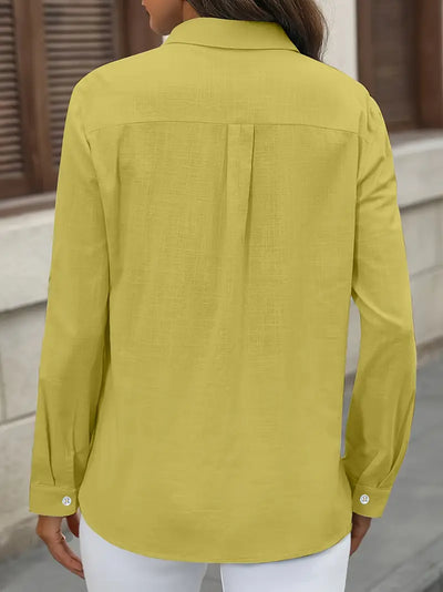 Camisa de algodón con bolsillos