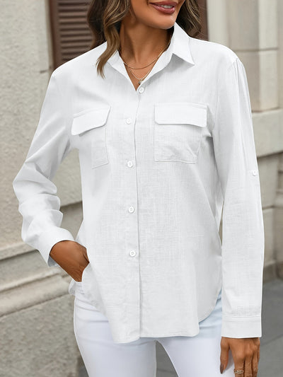 Camisa de algodón con bolsillos