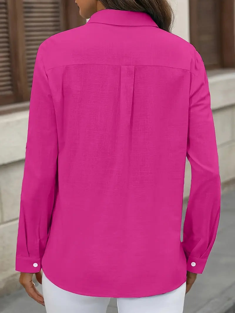 Camisa de algodón con bolsillos