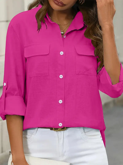 Camisa de algodón con bolsillos