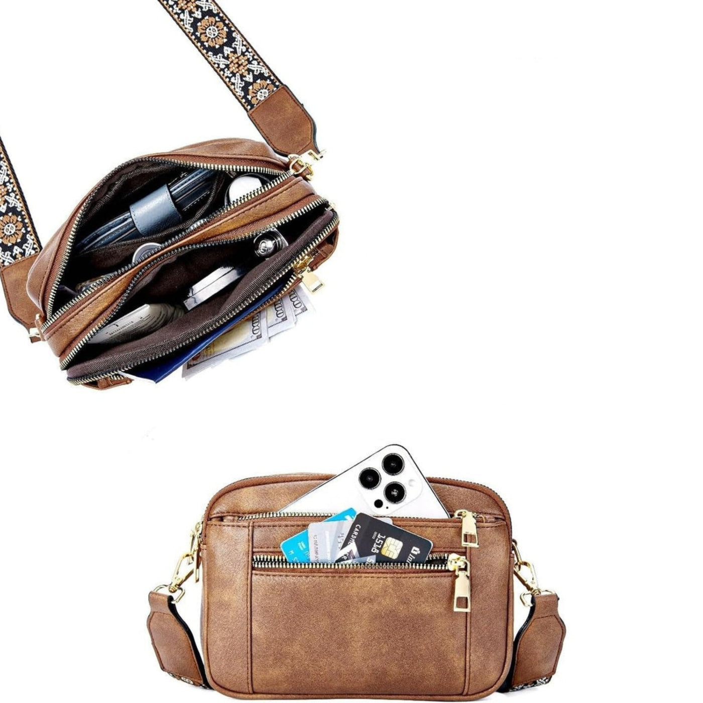 Sharena | Bolso de hombro con correa floral