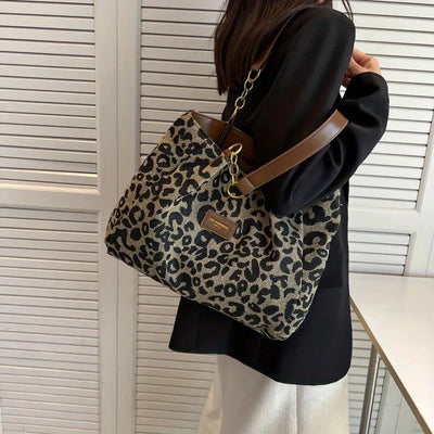 AVA™ | Bolso tote chic de estampado de leopardo