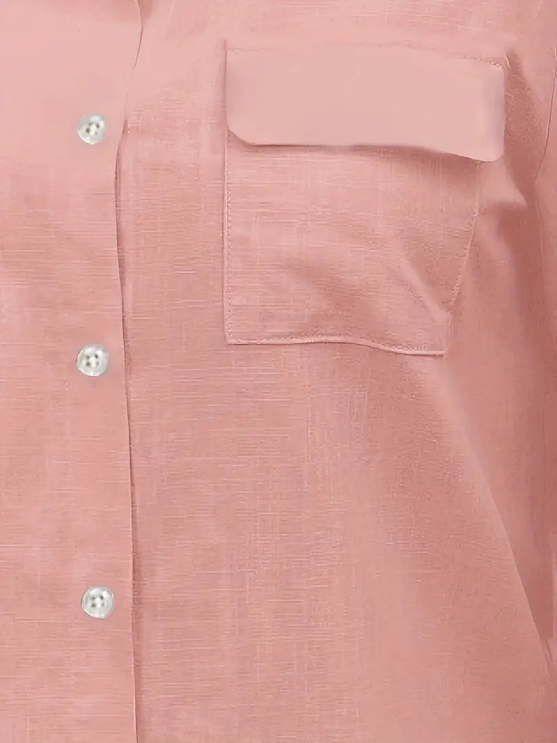Camisa de algodón con bolsillos