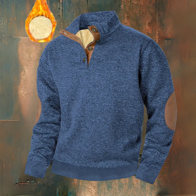 Sudadera polar cálida con cierre de botones