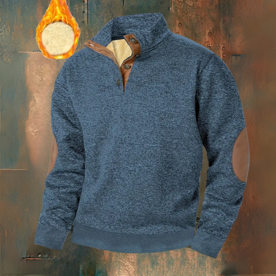Sudadera polar cálida con cierre de botones