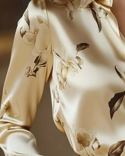 Camisa con Estampado Floral Retro