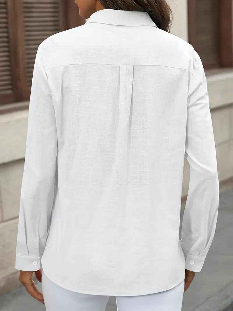 Camisa de algodón con bolsillos