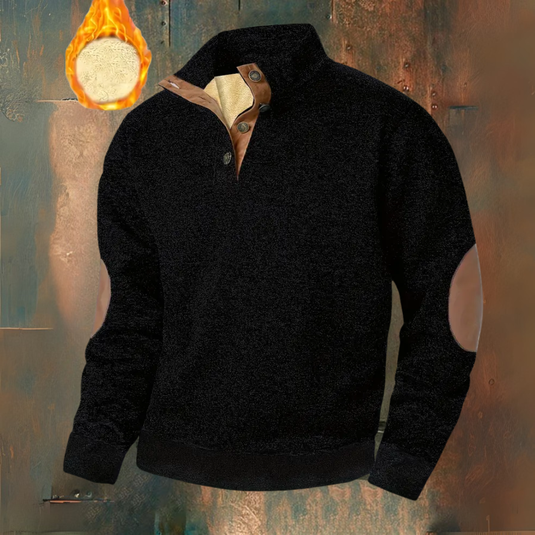 Sudadera polar cálida con cierre de botones