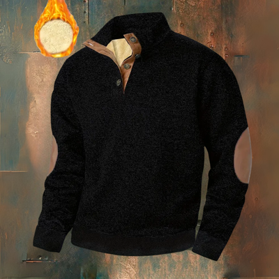 Sudadera polar cálida con cierre de botones
