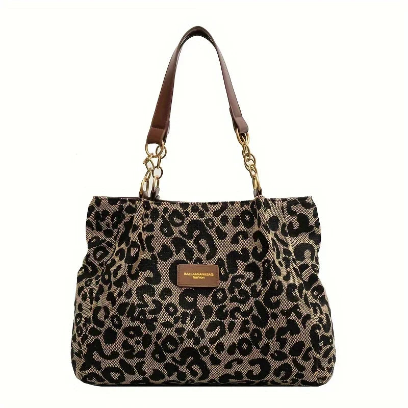 AVA™ | Bolso tote chic de estampado de leopardo