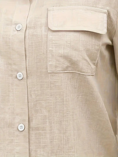 Camisa de algodón con bolsillos