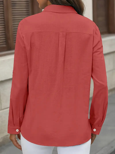 Camisa de algodón con bolsillos