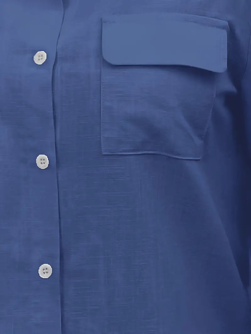 Camisa de algodón con bolsillos