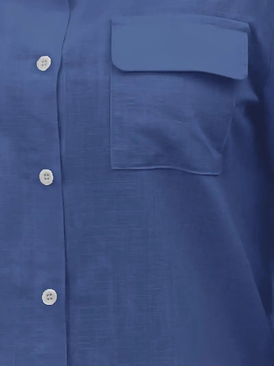 Camisa de algodón con bolsillos