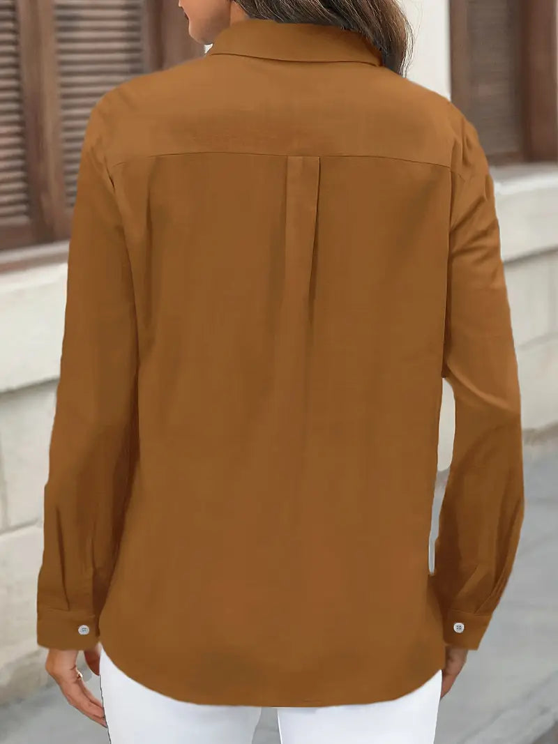 Camisa de algodón con bolsillos