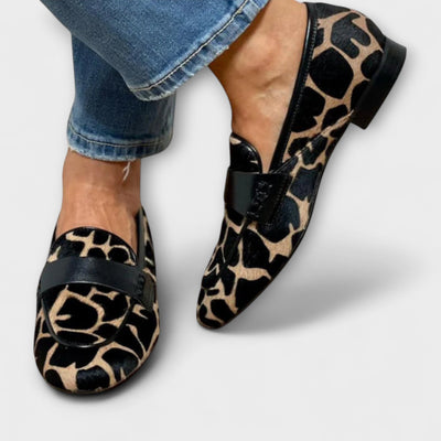 Mocasines sin cordones de leopardo