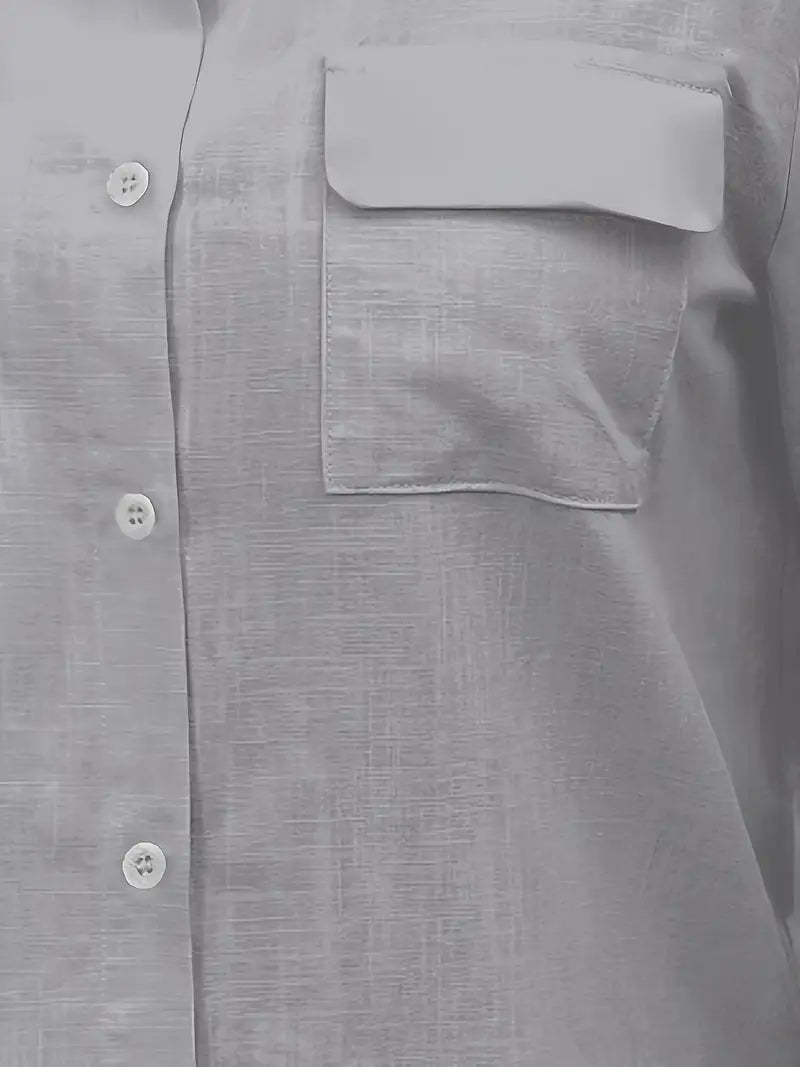 Camisa de algodón con bolsillos