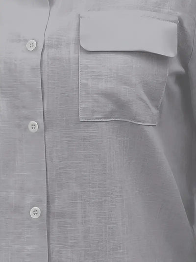 Camisa de algodón con bolsillos