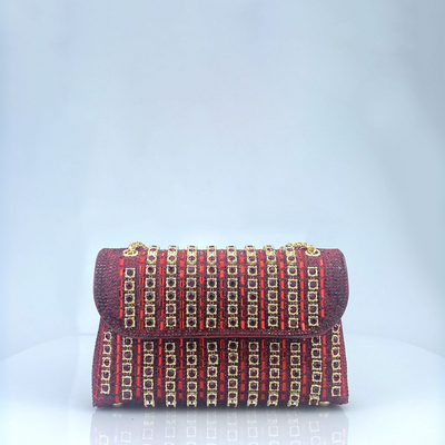 Miley – Bolso de hombro con cadena chic y diamantes de colores