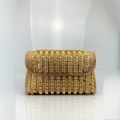 Miley – Bolso de hombro con cadena chic y diamantes de colores