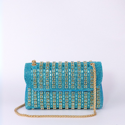 Miley – Bolso de hombro con cadena chic y diamantes de colores