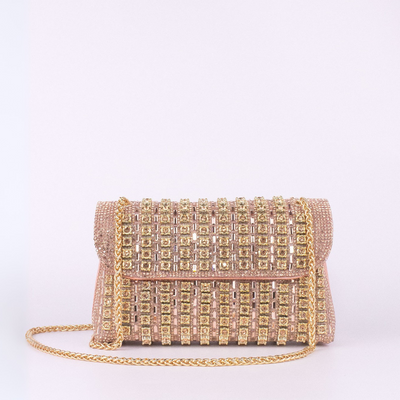 Miley – Bolso de hombro con cadena chic y diamantes de colores