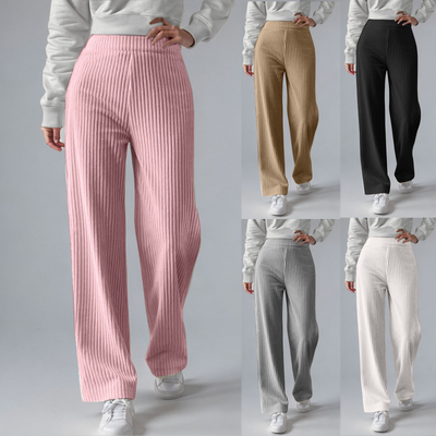 Everly – Pantalones de chándal de punto acanalado