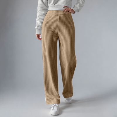 Everly – Pantalones de chándal de punto acanalado