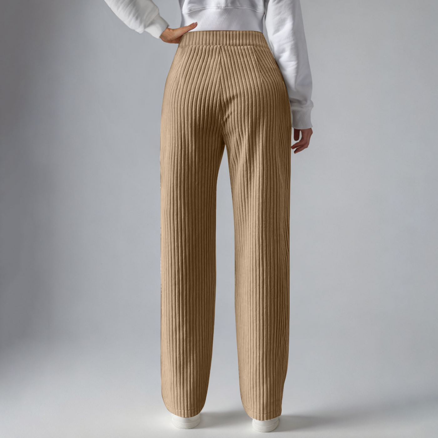 Everly – Pantalones de chándal de punto acanalado
