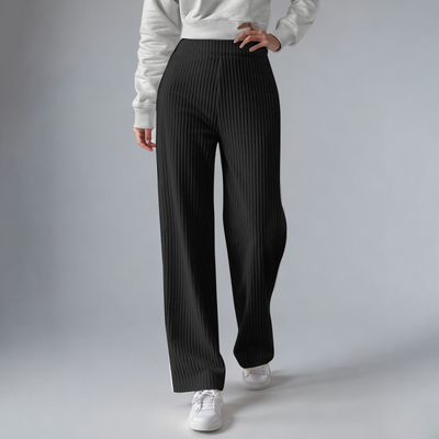 Everly – Pantalones de chándal de punto acanalado