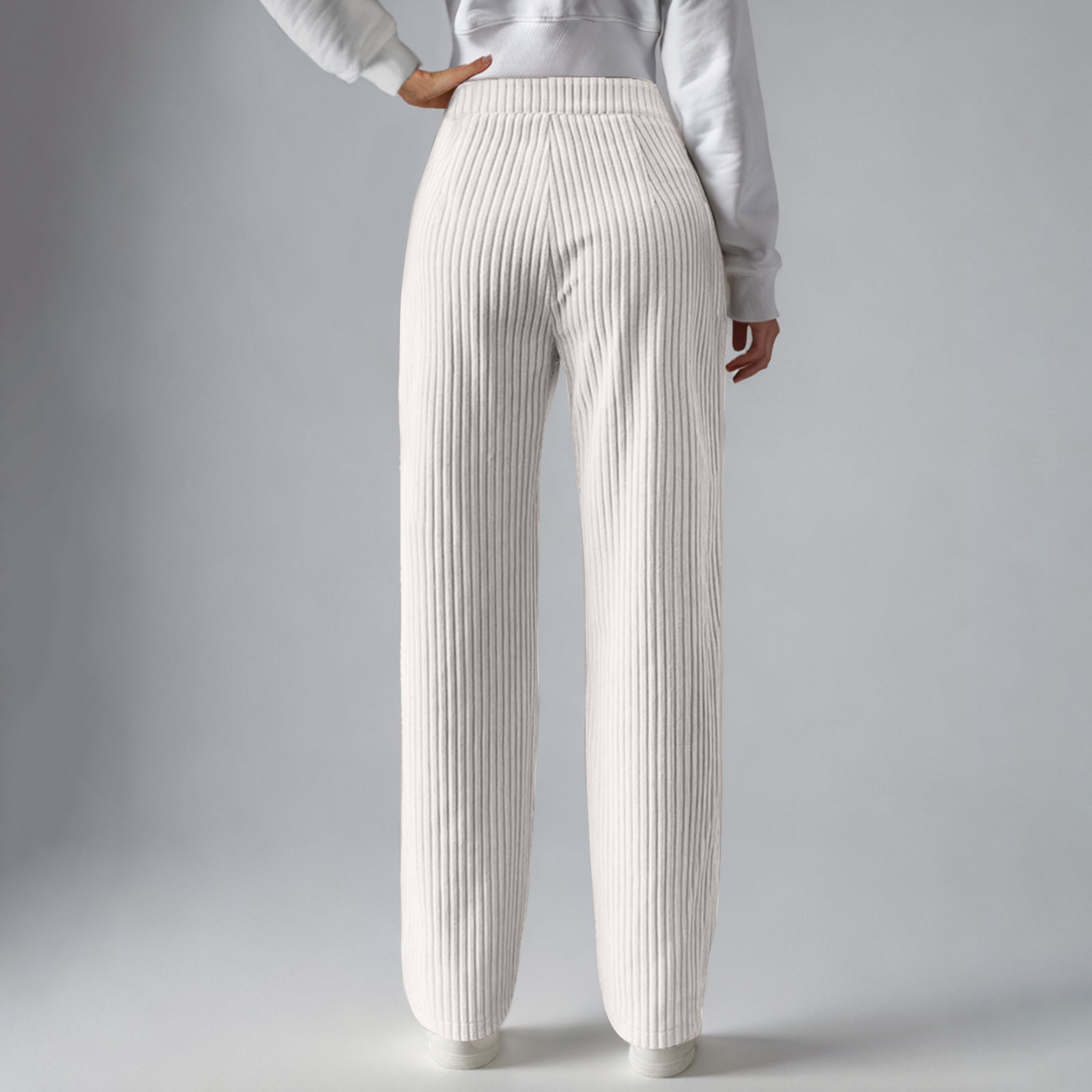 Everly – Pantalones de chándal de punto acanalado