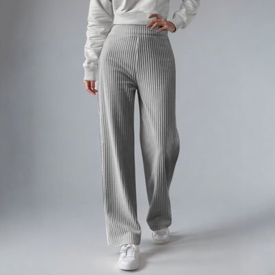 Everly – Pantalones de chándal de punto acanalado