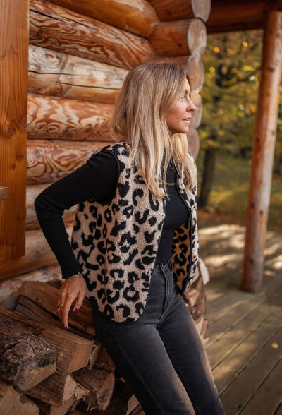 LEANA | Chaleco Leopardo
