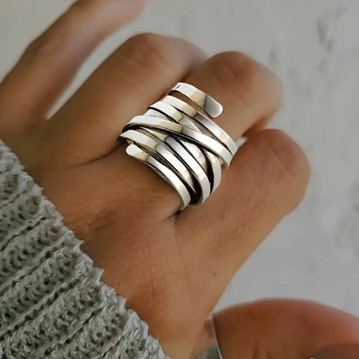 Bliss - Anillo vintage de plata maciza