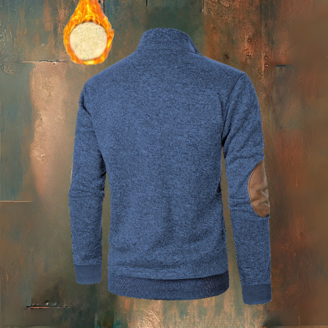 Sudadera polar cálida con cierre de botones