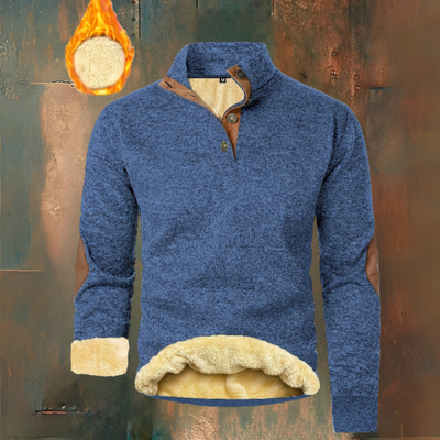 Sudadera polar cálida con cierre de botones