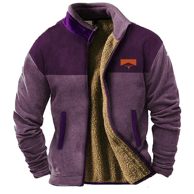 Chaqueta de forro polar casual para hombre
