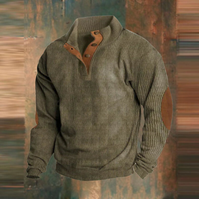 Sudadera informal con cuello alto y mangas largas