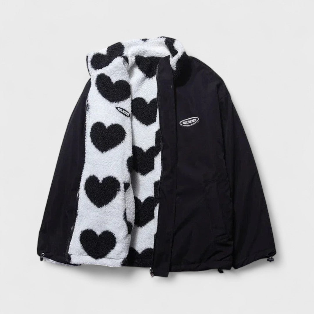 Katharina - Chaqueta reversible con corazón