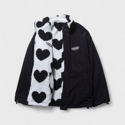 Katharina - Chaqueta reversible con corazón