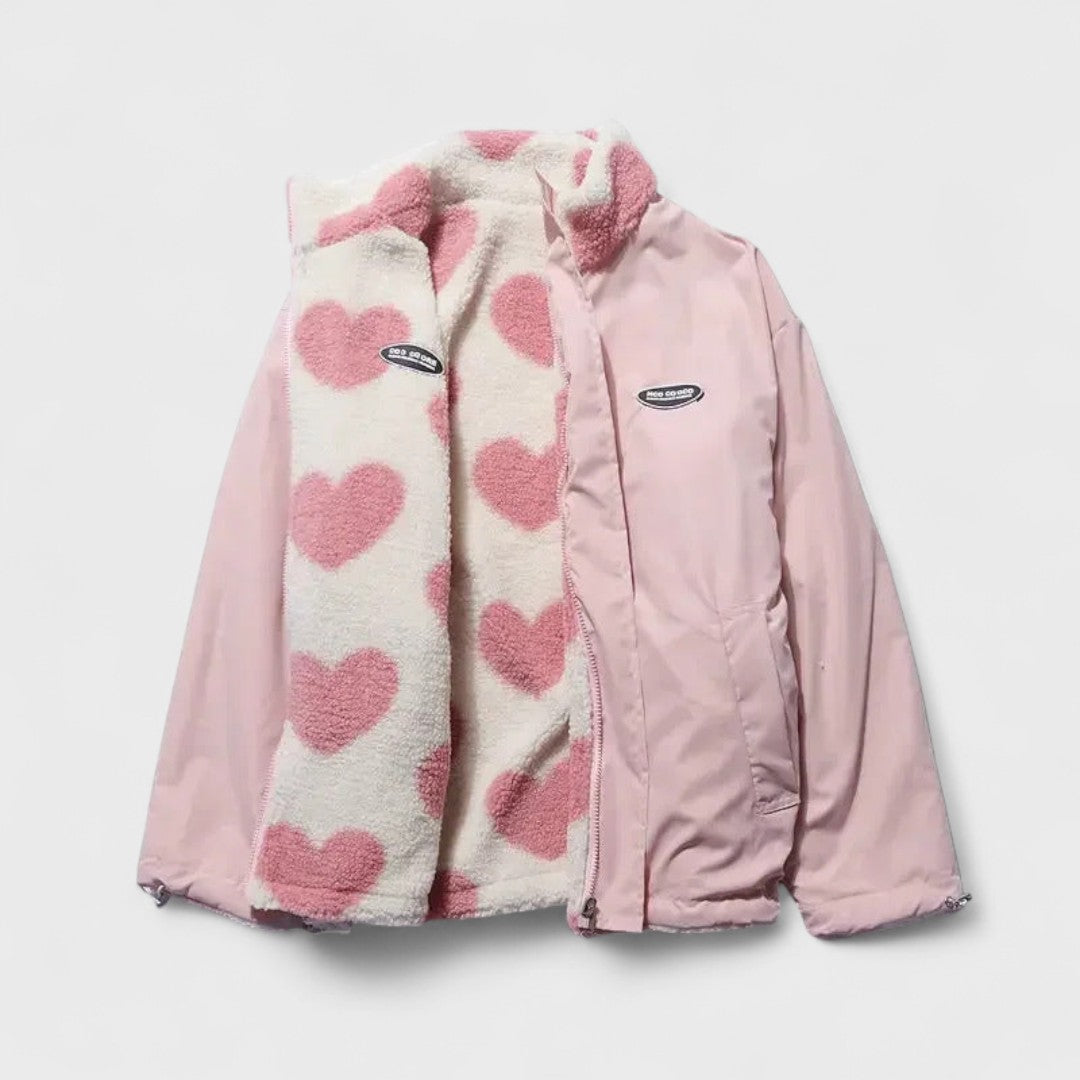 Katharina - Chaqueta reversible con corazón