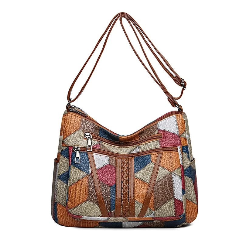 Zavelli™ | Bolso de mano de cuero estilo mosaico