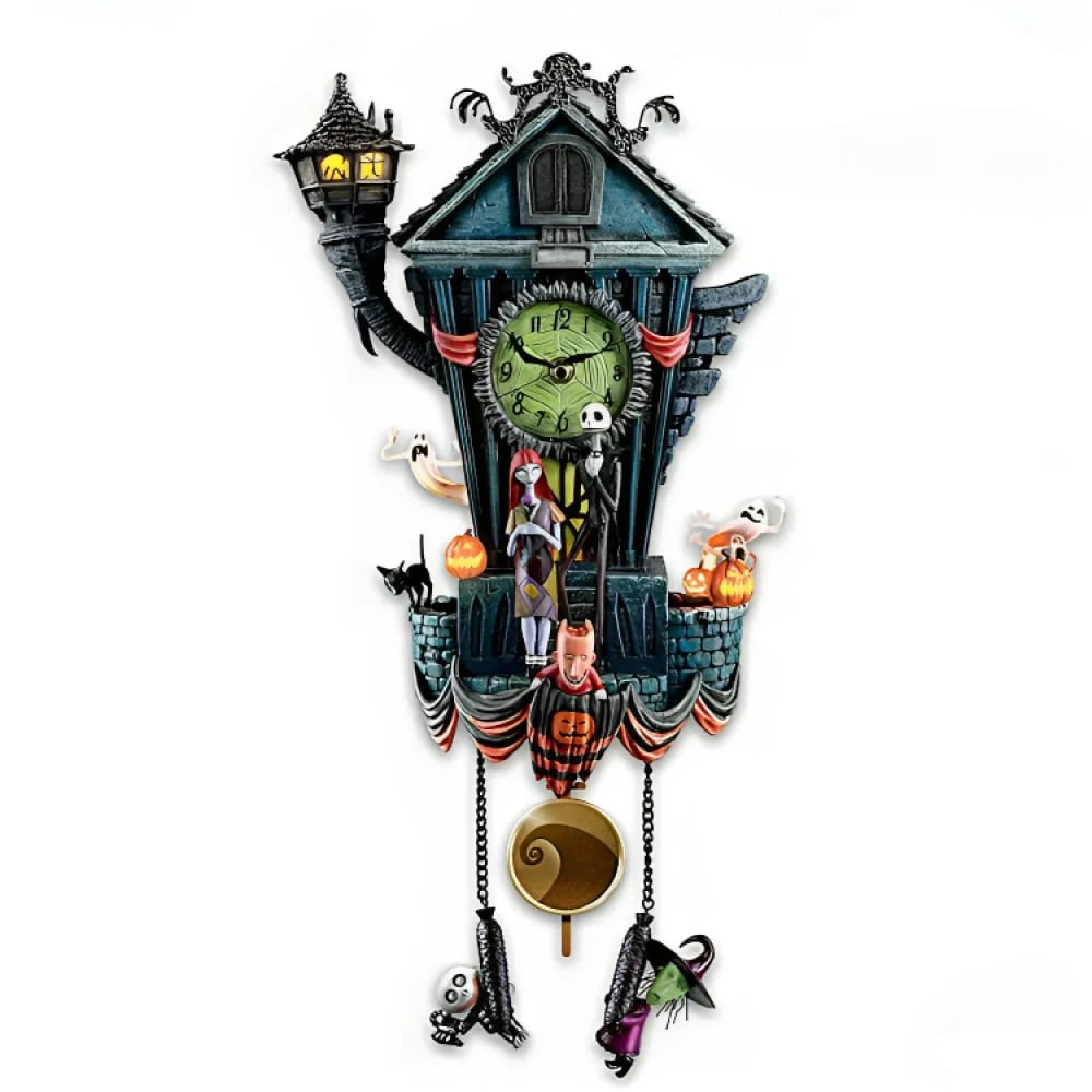 HallowClock - Reloj de pared de Halloween, Pesadilla antes de Navidad