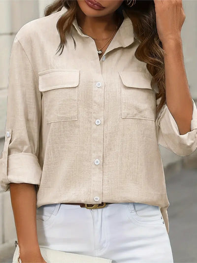 Camisa de algodón con bolsillos