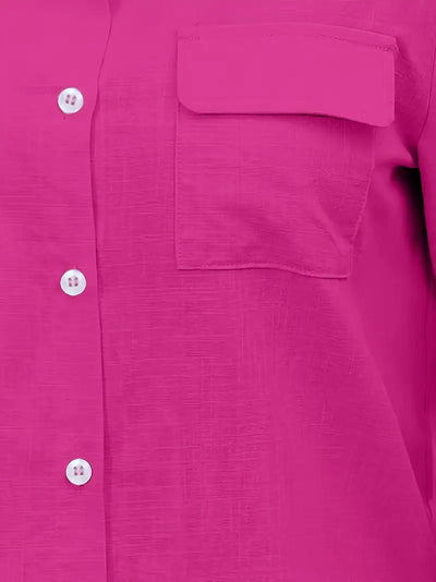 Camisa de algodón con bolsillos