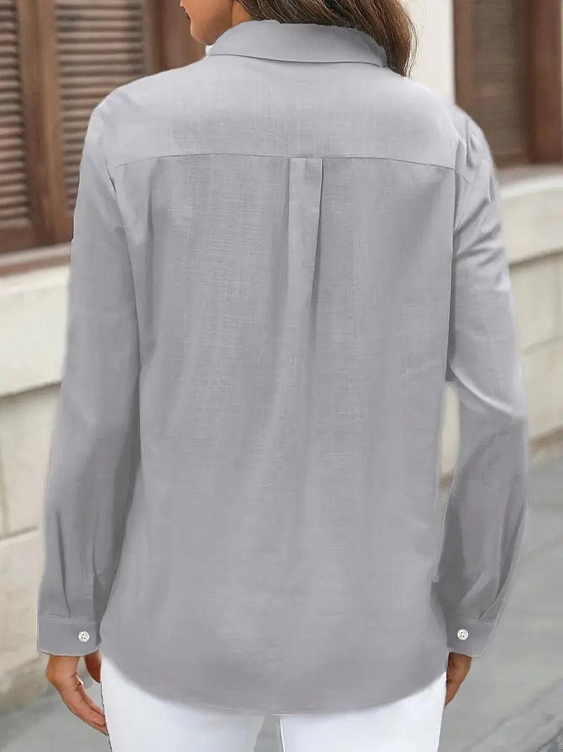 Camisa de algodón con bolsillos