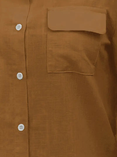 Camisa de algodón con bolsillos
